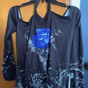 Emily Rose Blouse with  Halter Neck and off the Shoulder Sleeves